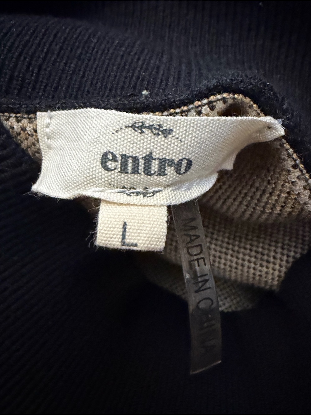 Entro Black Sweater with Ghost Leopard Print - Picture 3 of 6